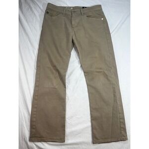 AG Adriano Goldschmied The Protege Khaki Mens 31x34 Straight Leg Pants Tan USA